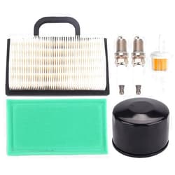 Butom 499486s GY20575 698754 Air Filter with AM125424 Oil Filter Fits John Deere L120 L111 LA130 D140 D130 LA120 LA140 LA150 LA135 LA145 Briggs and Stratton Intek Extended Life Series V-Twin 18-26 HP