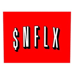R3S Netflix Stock Ticker Old Logo With Red Background Sticker Vinyl Decal Waterproof Bumper Sticker Laptop Window 5