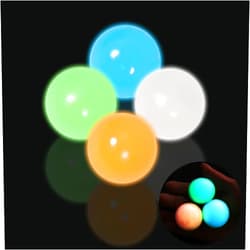 FauKait 4pack-1.8in Dream Balls,Glow in The Dark Sticky Balls That Stick to The Ceiling,Stress Balls for Kids and Adults,Elevated Balls,ASMR Cool Stuff for Teens,Ceiling Balls,Lumi Balls,Stocking Stuffers