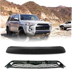 Tesmirror For 4runner Grill Front Grille for 4runner Accessories - Tesmirror front Grille for 4runner 2020 2021 2022 2023 Upper Grill with Accessory Letters Matte Black Replacement ABS