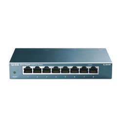 TP-Link TL-SG108 8 Port Gigabit Unmanaged Ethernet Network Switch, Ethernet Splitter Plug & Play Fanless Metal Design Shielded Ports Traffic Optimization