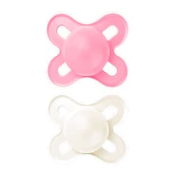 MAM Original Start Matte Newborn Baby Pacifier, Best Pacifier for Breastfed Babies, Sterilizer Case, Girl, 0-3 Months (Pack of 2)