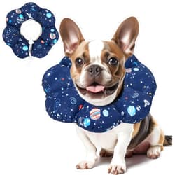 ComSaf Soft Dog Recovery Collar, Protective Adjustable Pet Cone Collar for After Surgery, Comfortable Lightweight Elizabethan Collar for Small Dog Cat Prevent from Licking Wounds, Not Block Vision