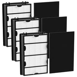 ISingo HAPF600 HEPA Filter Replacement Compatible with Holmes Air Purifier HAPF600 HAPF8650 HAP615 HAP625 HAP650, 3 Filter Replacement &3 Carbon Pre-filters, Part #HAPF600D, HAPF600D-U2