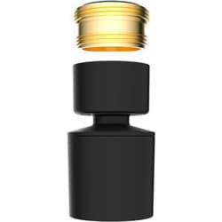 Hibbent NSF/ANSI/CAN 61 Certified Faucet Aerator, CUPC Certification 360° Swivel Kitchen Sink Aerator, 2-Flow Sink Sprayer Attachement, Faucet Replacement Part 55/64 Inch Female Thread - Matte Black