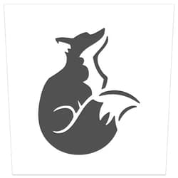 Sniggle Sloth Sitting Fox Looking Up Wall Cookie DIY Craft Reusable Stencil - 3.5 Inch