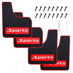 RBOKO 4PCS Car Mud Flaps Rubber Mudguard Soft No Collision Front and Rear Fender Splash Guards Mud Flaps, Universal for Cars SUV, Short