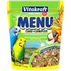 Vitakraft Menu Premium Parakeet Food - Vitamin-Fortified - Daily Pet Bird Food, 2.5 pounds