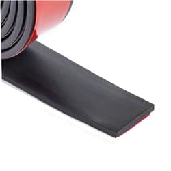Kikerike Adhesive Rubber Strips Neoprene Rubber Sheets, Rolls & Strips with Adhesive Backing Rubber Pads Self Stick Seal Rubber Gasket Adhesive Back for Matting Padding - 1