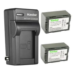 Kastar 2-Pack CGR-D16 Battery and AC Wall Charger Replacement for Panasonic AG-3DA1, AG-3DA1E, AG-3DA1P, AG-AC90, AG-AC90P, AG-AC90PJ, AG-AC90PX, AG-DVC7, AG-DVC7P, AG-DVC15, AG-DVC15P Camera