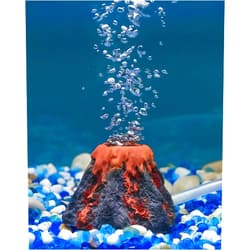 Uniclife Aquarium Volcano Ornament Kit Fish Tank Decoration Mini Resin Volcanic Decor for Fish Tank Landscape Realistic Mountain with Air Stone Bubbler Airline Tubing Accessories for Oxygenation