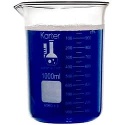 Karter Scientific 1000ml Beaker, Low Form Griffin, Boro. 3.3 Glass, Double Scale, Graduated, Karter Scientific 213D27 (Single)
