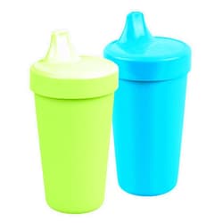 Re-Play Made in USA 2 Pack Sippy Cups for Toddlers, 10 Oz. - Reusable Spill Proof Cups for Kids, Dishwasher/Microwave Safe - Hard Spout Sippy Cups for Toddlers 3.13