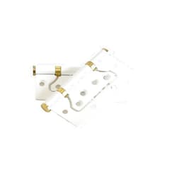 Youngran Antique Bronze Hinges Cabinet Door Drawer Decorative Hinge Durable 1pcs 304 Stainless Steel Hinges Used for Door Furniture Leisurely (Color : Ivory White Gold x1)