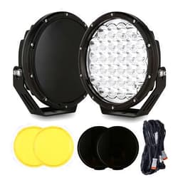 BIGLION.X 9 inch Round Led Offroad Lights Pair 320W Amber Offroad Driving Lights Super Bright 48800LM LED Driving Lights Spot Lights Waterproof IP68 12V 24V for Pickup Trucks SUV UTV 4WD