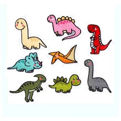 Buer Homie 8 pcs Iron on Patches, Dinosaur Pattern Clothing Repair Appliques
