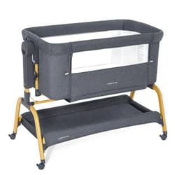 ANGELBLISS 3 in 1 Baby Bassinet, Rocking Bassinets Bedside Sleeper with Comfy Mattress and Wheels, 6 Height Adjustable Easy Folding Portable Bedside Crib for Newborn Infant