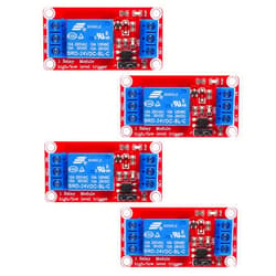 AEDIKO 4pcs DC 24V Relay Module 1 Channel Relay Board with Optocoupler Isolation Support High or Low Level