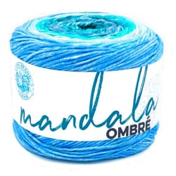 Lion Brand Yarn Mandala Ombré Yarn with Vibrant Colors, Soft Yarn for Crocheting and Knitting, Mantra, 1-Pack