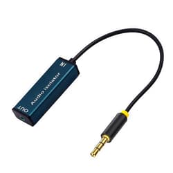 Poyiccot 3.5mm Ground Loop Isolator, Audio Ground Loop Noise Isolator, Buzzing Eliminator Noise Filter for Car Audio and Home Stereo System with 3.5mm Audio Cable