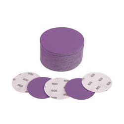 POLIWELL 50Pcs 3 Inch Sanding Discs 600 Grit Hook and Loop Purple Alumina Oxide Abrasive Round Sandpaper Wet Dry 3” Sanding Disc for Wood, Metal, Craft, Auto Sanding, Polishing, Finishing