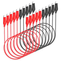Goupchn 10PCS Alligator Clips Electrical Test Leads Dual Ended Crocodile Clips Jumper Wires for Circuit Connection Electrical Testing Red&Black