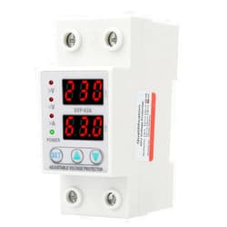 POCREATION Under Voltage Current Protector, Double LED Display, AC230V 63A, Adjustable Voltage Protection Device
