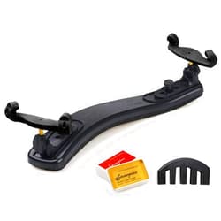 NANYI 4/4 Violin Shoulder Rest Collapsible Adjustable 3/4 Size Violin niversal Type Violin Parts soft Safety Easy to use, High strength sponge (Black) mute and rosin.