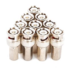 BeElion 10Pack BNC Male Twist-on RG59 Connector for CCTV Coax Coaxial Security Cameras