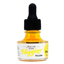 Higgins Yellow Pigmented Drawing Ink - for Artists and Students - 1 oz. Glass Bottle (HIG44635)