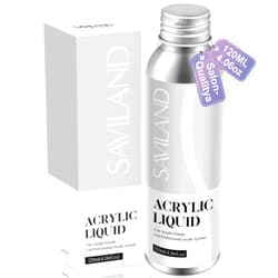 Saviland Professional Acrylic Liquid - 4.06fl oz Non-Yellowing Acrylic Nail Liquid for Acrylic Application DIY Long-lasting Acrylic Nails Carving Nail Extension at Home Salon Use