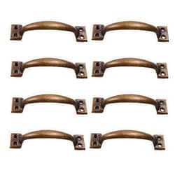 Antrader Rustic Gate Handle Pulls Vintage Utility Door Pulls Metal Drawer Handles Vintage Cabinet Handle Pull for Kitchen Furniture Closet, 4.4
