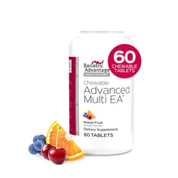Bariatric Advantage Chewable Advanced Multi EA - High Potency Daily Multivitamin for Bariatric Surgery Patients - Mixed Fruit Flavor - 60 Count
