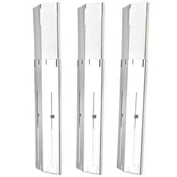 Adviace Universal Grill Heat Plates Heat Tents Heat Shields for Gas Grill, Adjustable Barbecue BBQ Grill Flame Tamers Burner Covers Heat Deflectors, Stainless Steel Gas Grill Replacement Parts, 3-Pack