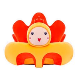 SLSNATFOUND 1Pcs Animal Shaped Baby Sitting Chair Support Sofa Learn to Sit Feeding Cover Learning for Toddlers 3-24 Month Floor Plush Lounger(No Filling, Just a Cover) (B)