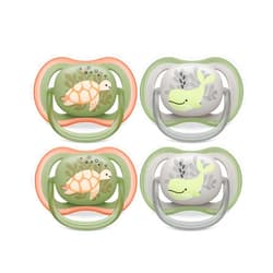 AVENT Philips Avent Ultra Air Pacifier - 4 x Light, Breathable Baby Pacifiers for Babies Aged 6-18 Months, BPA Free with Sterilizer Carry Case, SCF085/53