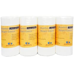 BlueSnail Rayon Unscent Diaper Liners- Fragance Free and Chlorine Free(4PK) 400 Count by BlueSnail（White）