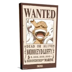 Trends International One Piece - Monkey D Luffy Wanted Poster Canvas Wall Poster, 14.72
