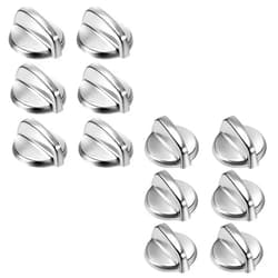 Blutoget Upgraded WB03T10325 Heavy Metal Knobs 6 Pack Replaces AP5690210 PS3510510 2691864-WB03T10284 PS2321076 Burner Control Knobs 6 Pack Stainless Steel Finish-Replaces 1373043 AP4346312 AH2321076-Fit for G