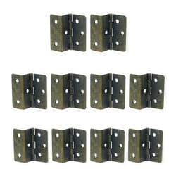 T Tulead Three Fold Retro Hinge Chest Hinges Antique Bronze Half-Surface Hinge Offset Door Hinges 10PCS with Screws