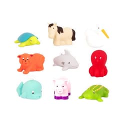 Battat – Assorted Bath Toys – 9Pcs Animal Squirters – Water Squirt Toys – Bath & Pool – 10 Months + – Bath Buddies (9Pcs)