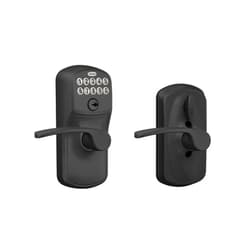 Schlage FE595 PLY 622 MER Plymouth Keypad Entry with Flex-Lock and Merano Lever, Matte Black