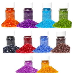 Syedra Art 10Box - 1LB Crushed Glass for Crafts Glitter Resin Art, Small Broken Glass Pieces, Transparan Chips Nail Arts DIY Vase Filler Decoration 1-3mm (Transparan)