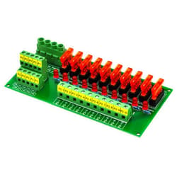 Electronics-Salon Panel Mount 10 Position Power Distribution Fuse Module Board, for AC/DC 5~32V