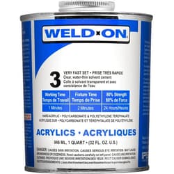 Plastic-Craft SCIGRIP IPS Weld-On #3 Adhesive (Quart) with Applicator Bottle and Needle