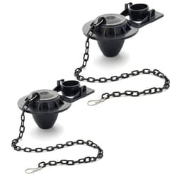 Qualihome Universal 2-Inch Toilet Flapper Replacement with Durable Toilet Flapper Chain - Toilet Tank Flapper Fits Most 2-Inch Toilet Flush Valves - Easy to Install (2 Pack)