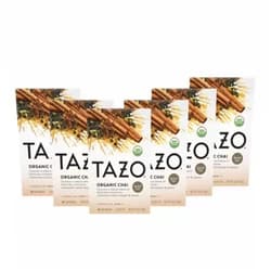Tazo Tea Bags For a Warm Spiced Chai Black Tea Moderately Caffeinated Morning Drink 20 Tea Bags, Pack of 6 20 Count (Pack of 6) Organic Chai Black Tea