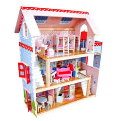 KidKraft Chelsea Doll Cottage Wooden Dollhouse with 16 Accessories, Working Shutters, for 5-Inch Dolls