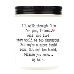 Niyewsor Best Friends Birthday Gifts for Women, Funny Scented Candles for Women, Christmas, Friendship Gifts for Friends Female, I'd Walk Through Fire for You Friend Candle, Handmade, 7oz
