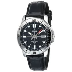 Casio MTP-VD01L-1EV Men's Enticer Stainless Steel Black Dial Casual Analog Sporty Watch